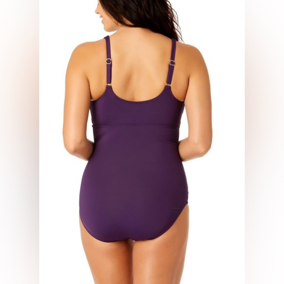 Lands End Purple One-Piece Swimsuit - Picture 2 of 11